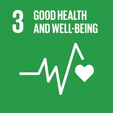 Logo van SDG 3 - Goede gezondheid en welzijn