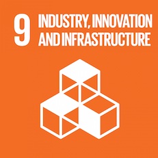 Logo van SDG 9 - Industrie, innovatie en infrastructuur